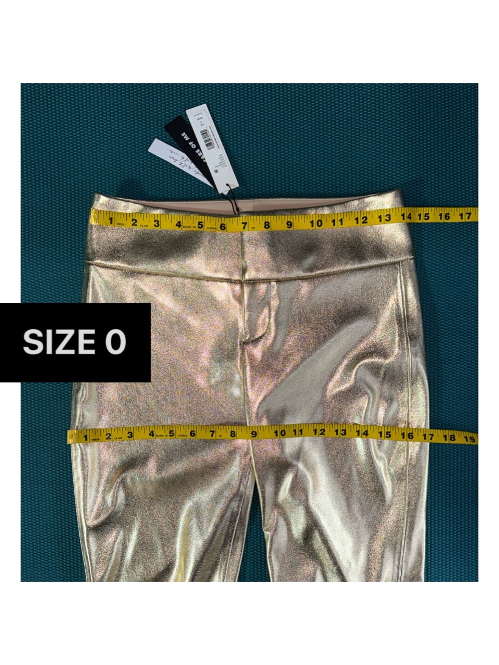 Alice + Olivia Olivia Gold Vegan Leather Bootcut Pant - Picture 7 of 11
